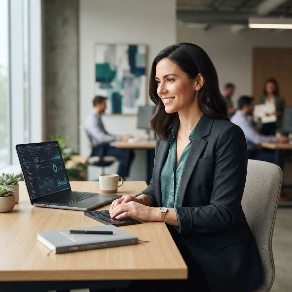 Consultor de TI em ambiente de trabalho